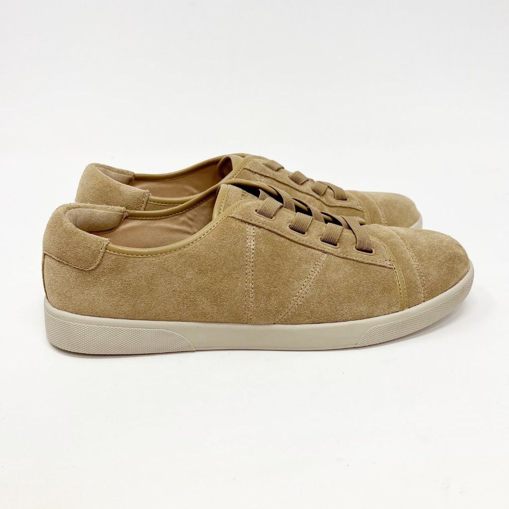 Vionic Womens Jean Tan Suede Lace Up Low Top Comfort Sneaker Shoes Size US 9.5